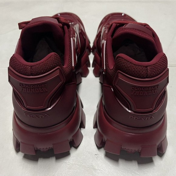 PRADA CLOUDBUST THUNDER RED BAROLO SIZE 9.5 MEN NEW AUTHENTIC CALZATURE UOMO - Picture 4 of 6